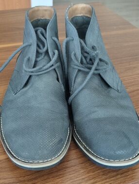 Men's Dark Gray Casual Lace-Up Chukka Boots Parker And Sky
